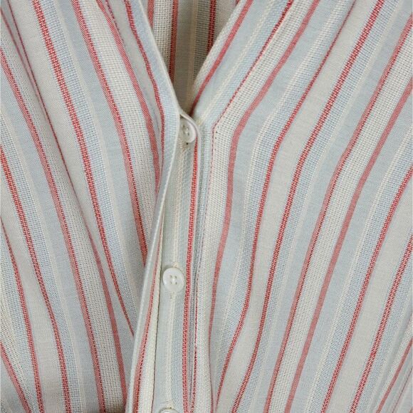 Paige Kylenn Stripe 3/4 Sleeve Dress in Blue Grey Multi Size X-Large - Picture 9 of 10